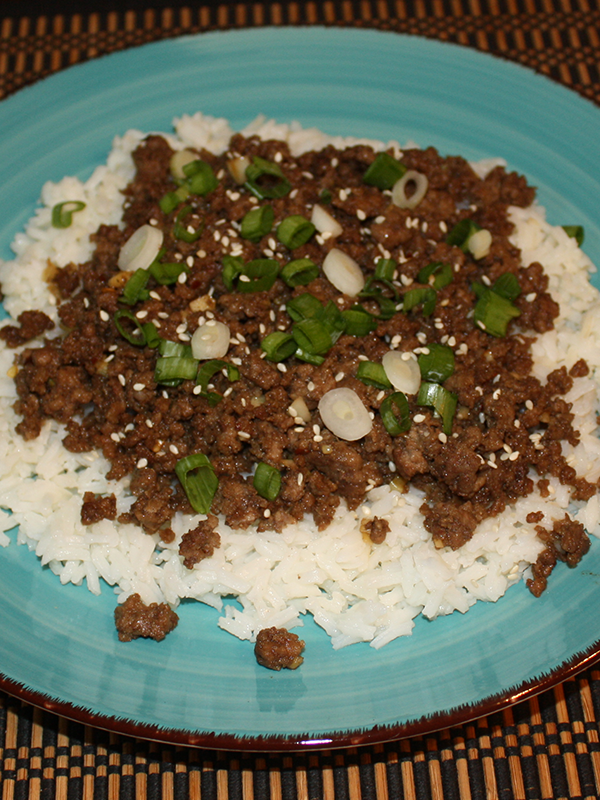 Korean Ground Beef With Rice